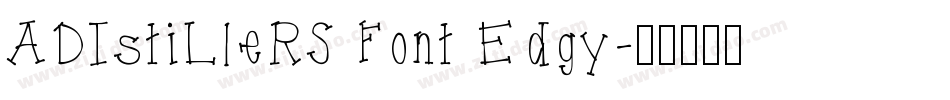 ADIstiLleRS Font Edgy字体转换